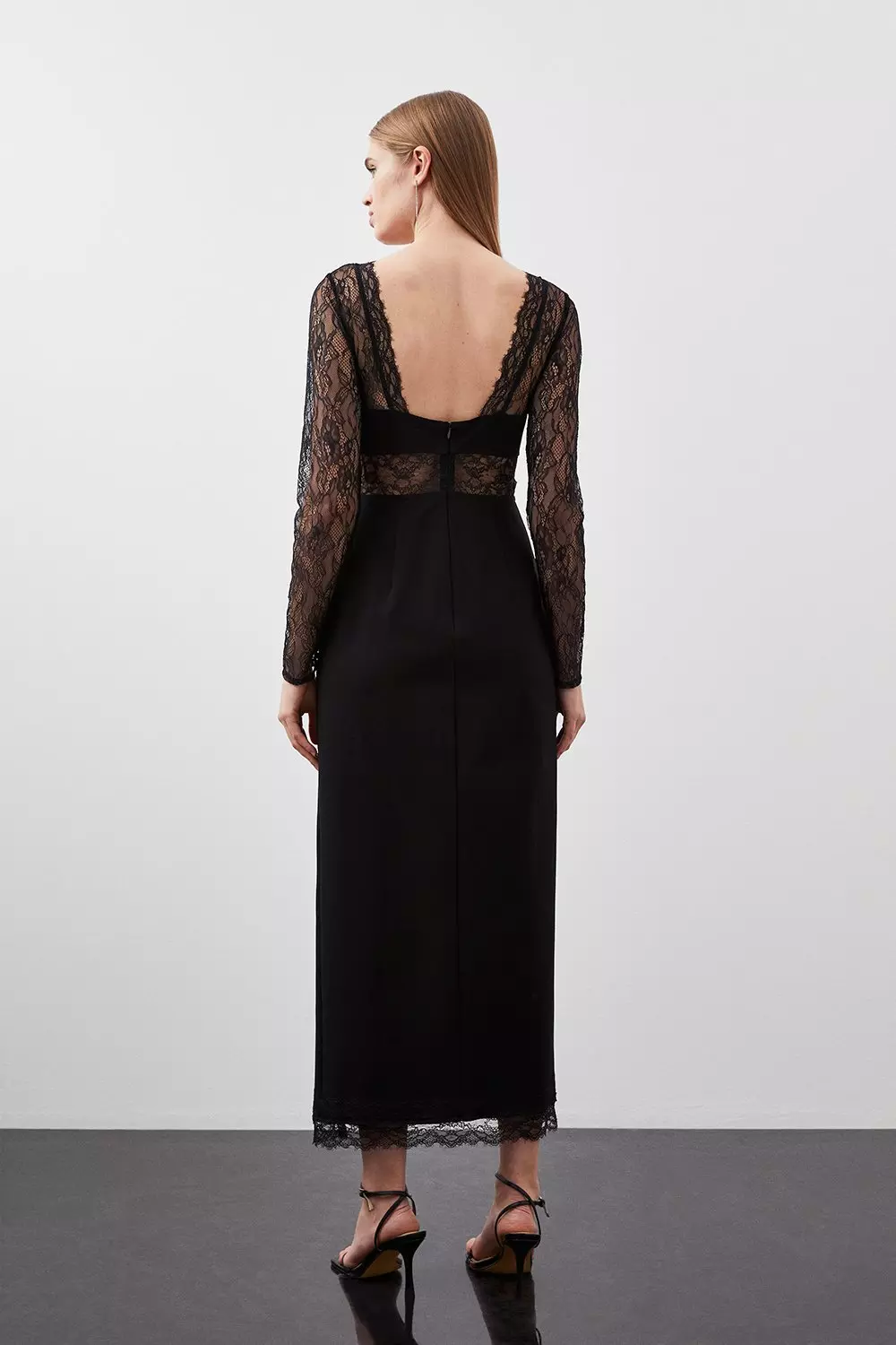 BORDERS at BALCONY JERSEY MAXI DRESS　34 BORDERS at BALCONY JERSEY MAXI DRESS 34 レディース