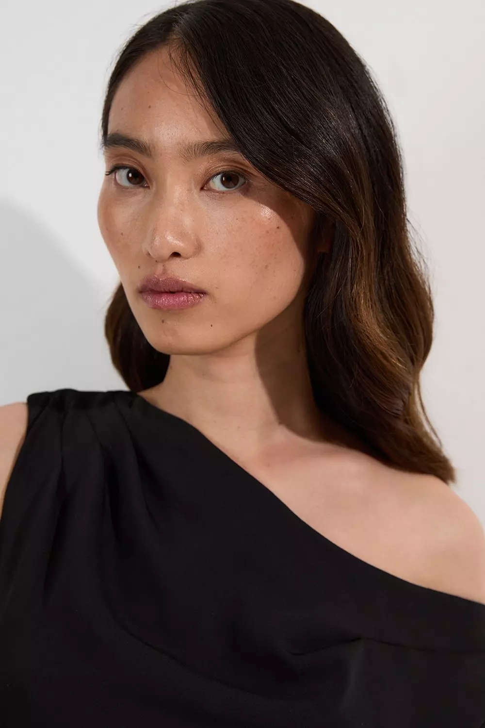 Soft Tailored Off Shoulder Pleat Detail Jumpsuit | Karen Millen