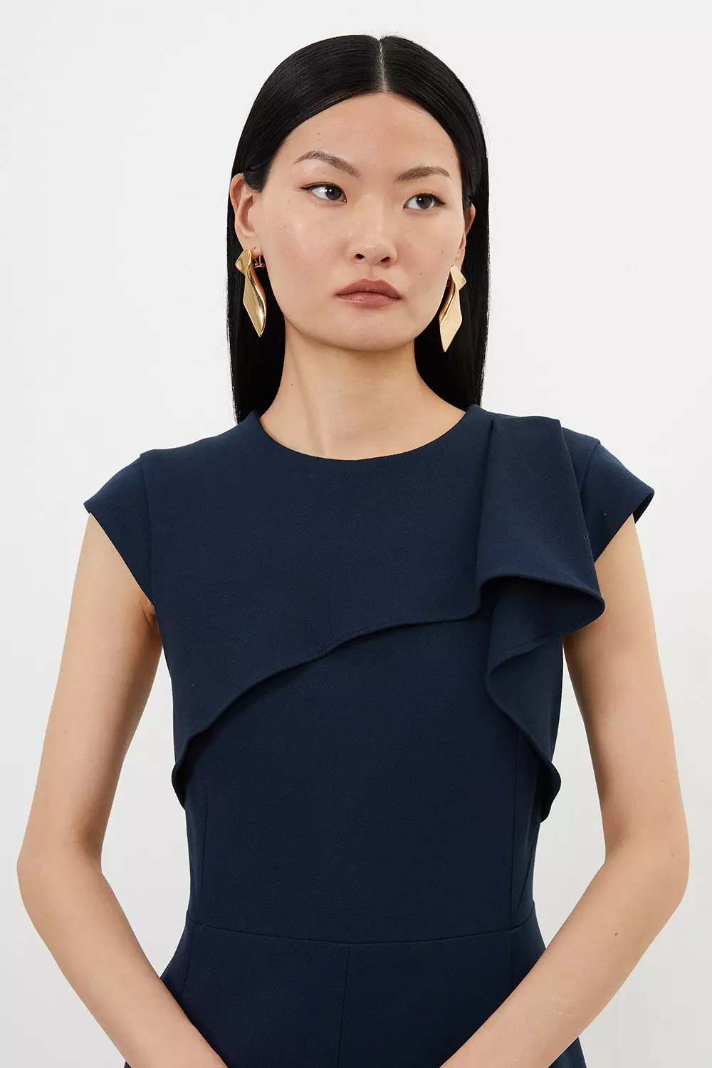 【KAREN MILLEN】レースアップ ディテール コラム ドレス 日本未入荷☆Karen Millen レーストップマキシドレス