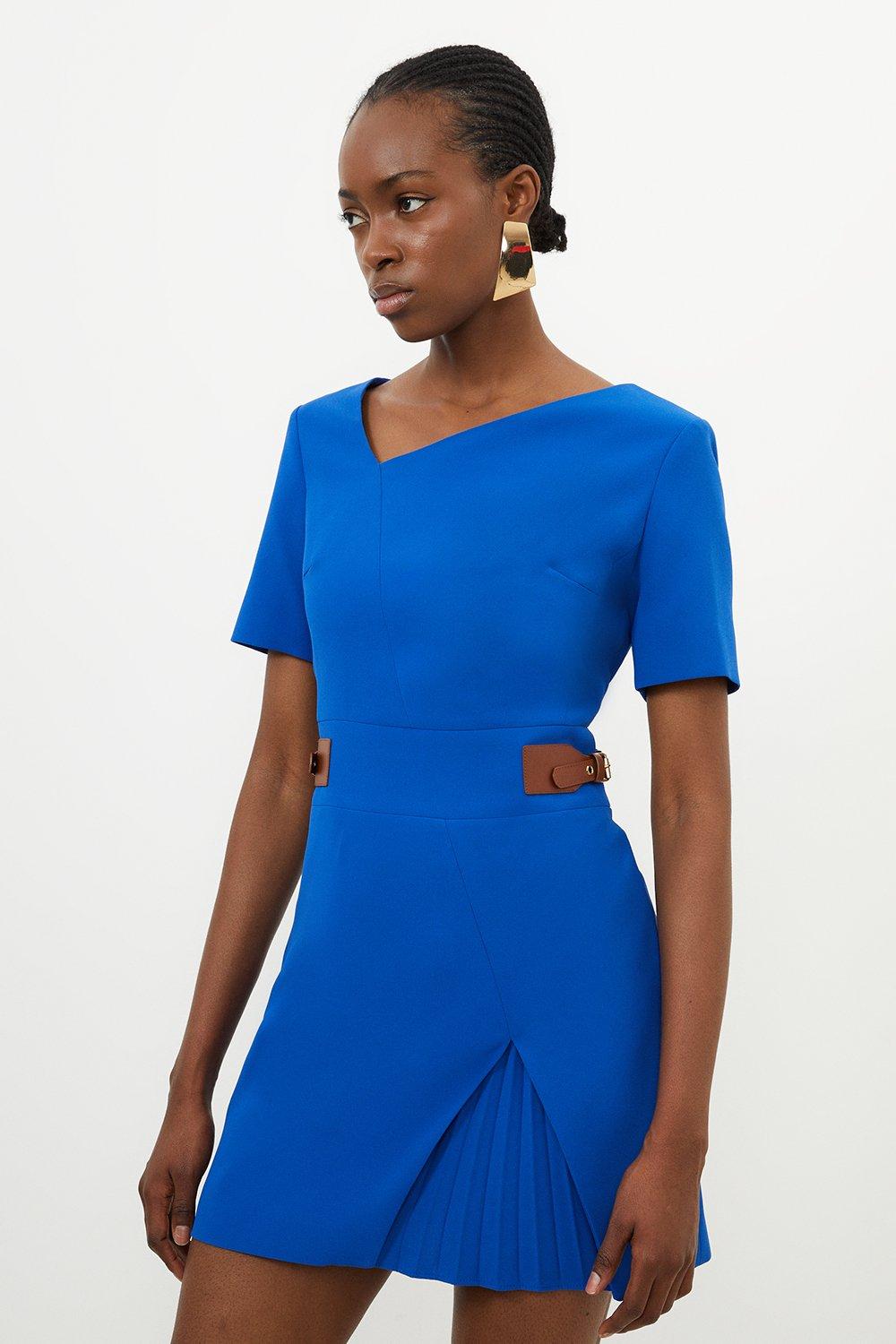 Cobalt blue short dress best sale