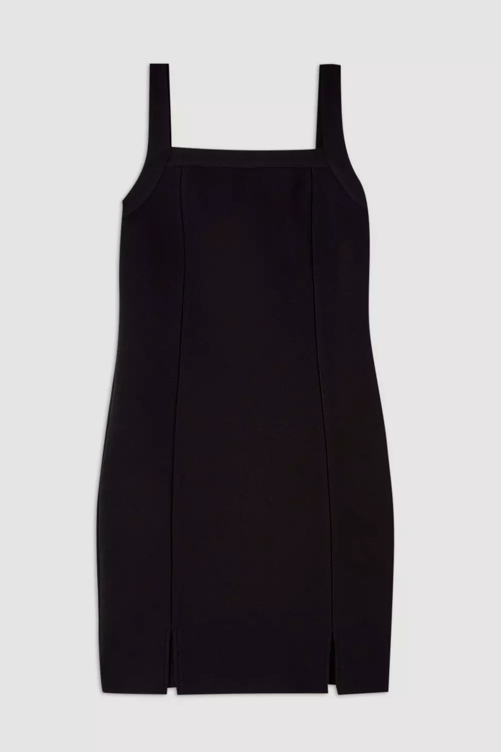 Bandage Figure Form Square Neck Knit Mini Dress | Karen Millen