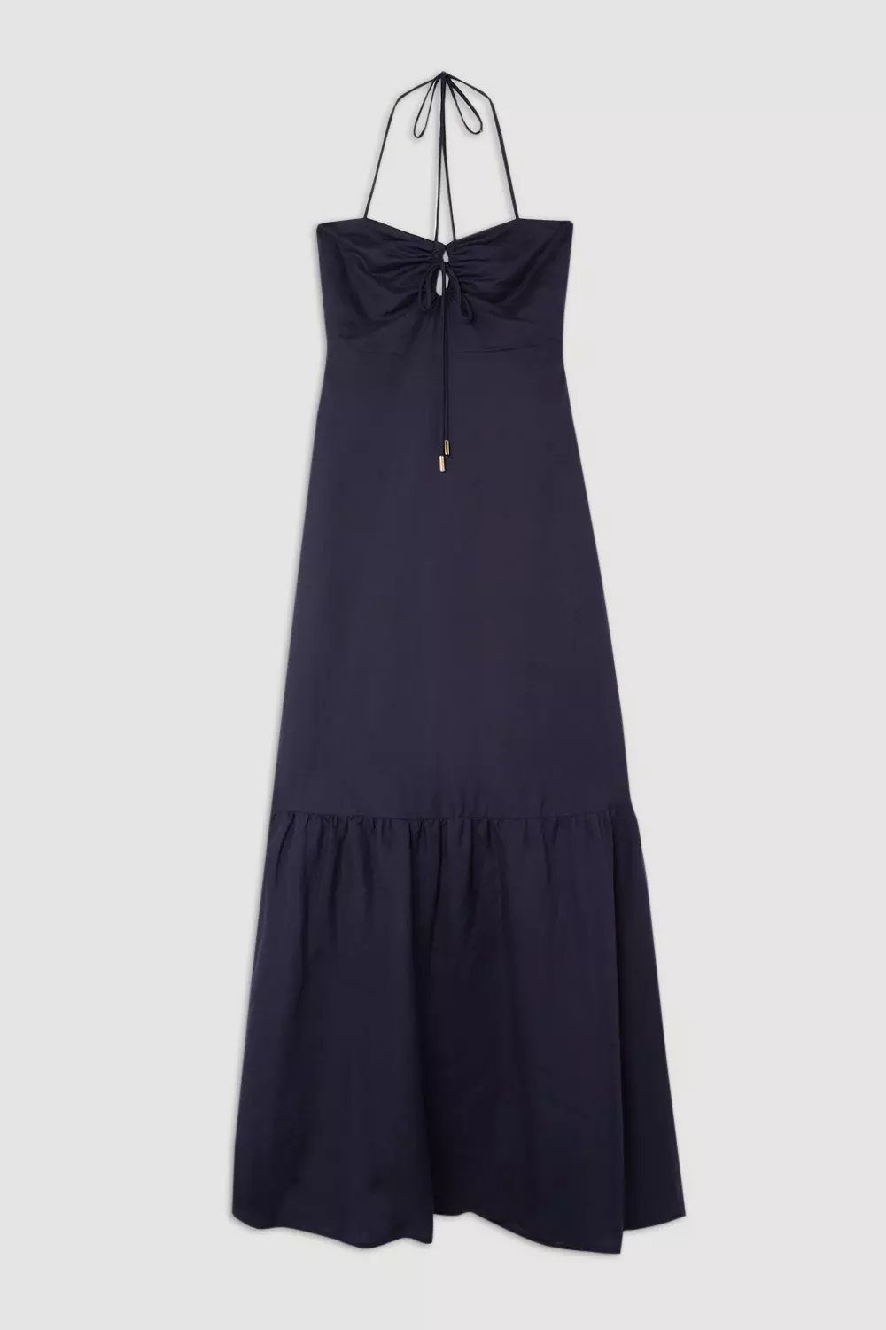 Navy Viscose Linen Woven Maxi Beach Dress  alternative image