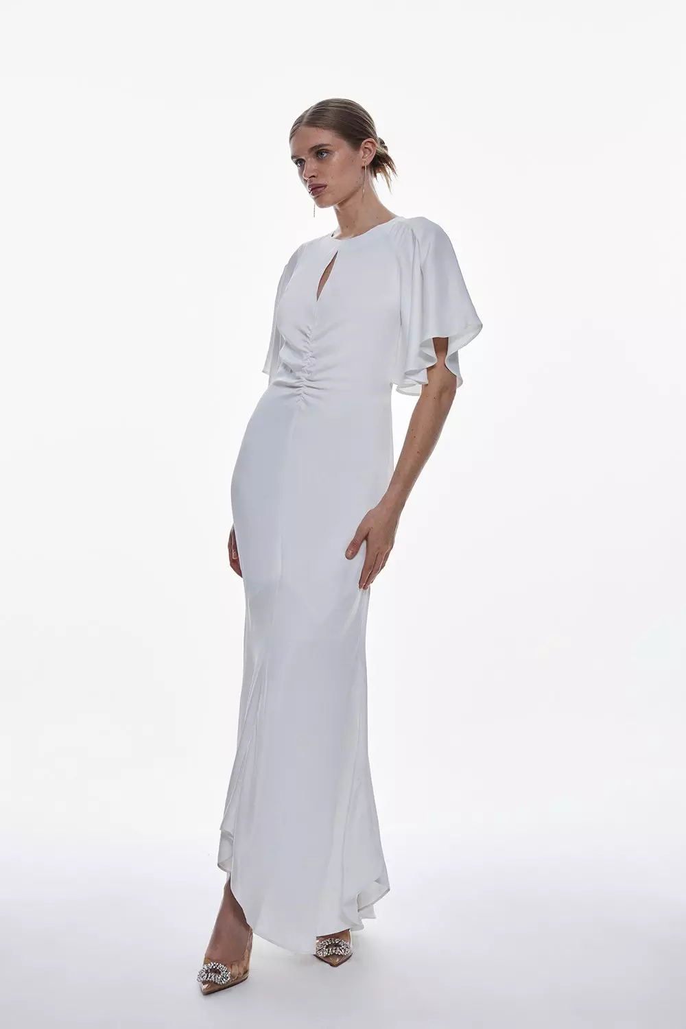 Elegant white maxi dress best sale