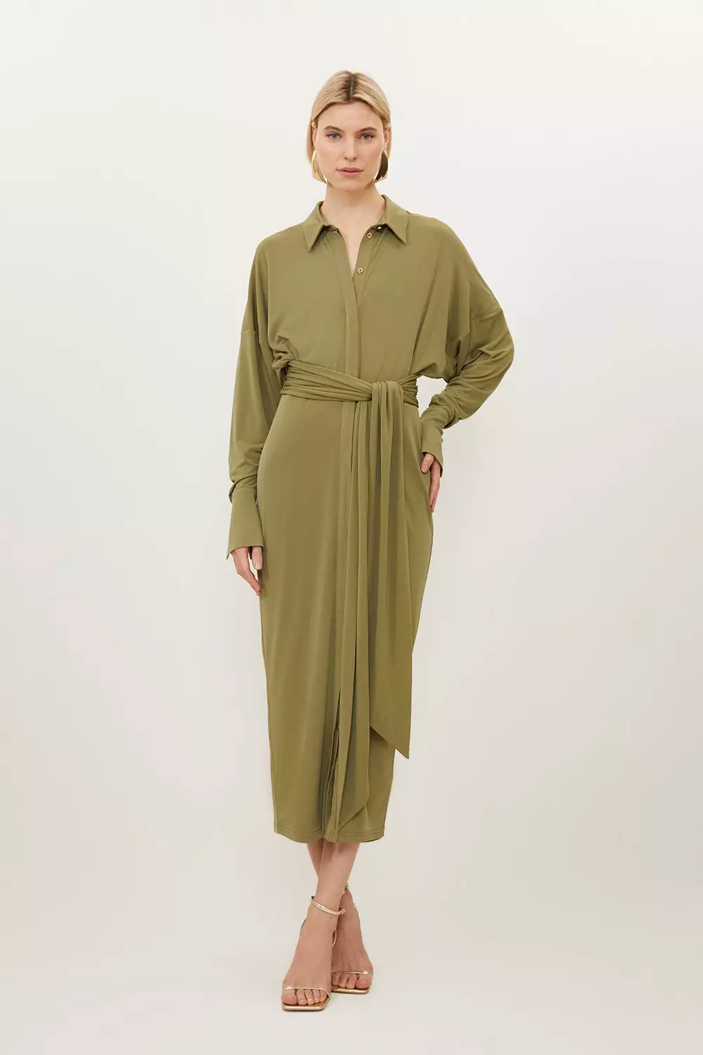 Karen millen ruched wrap dress best sale