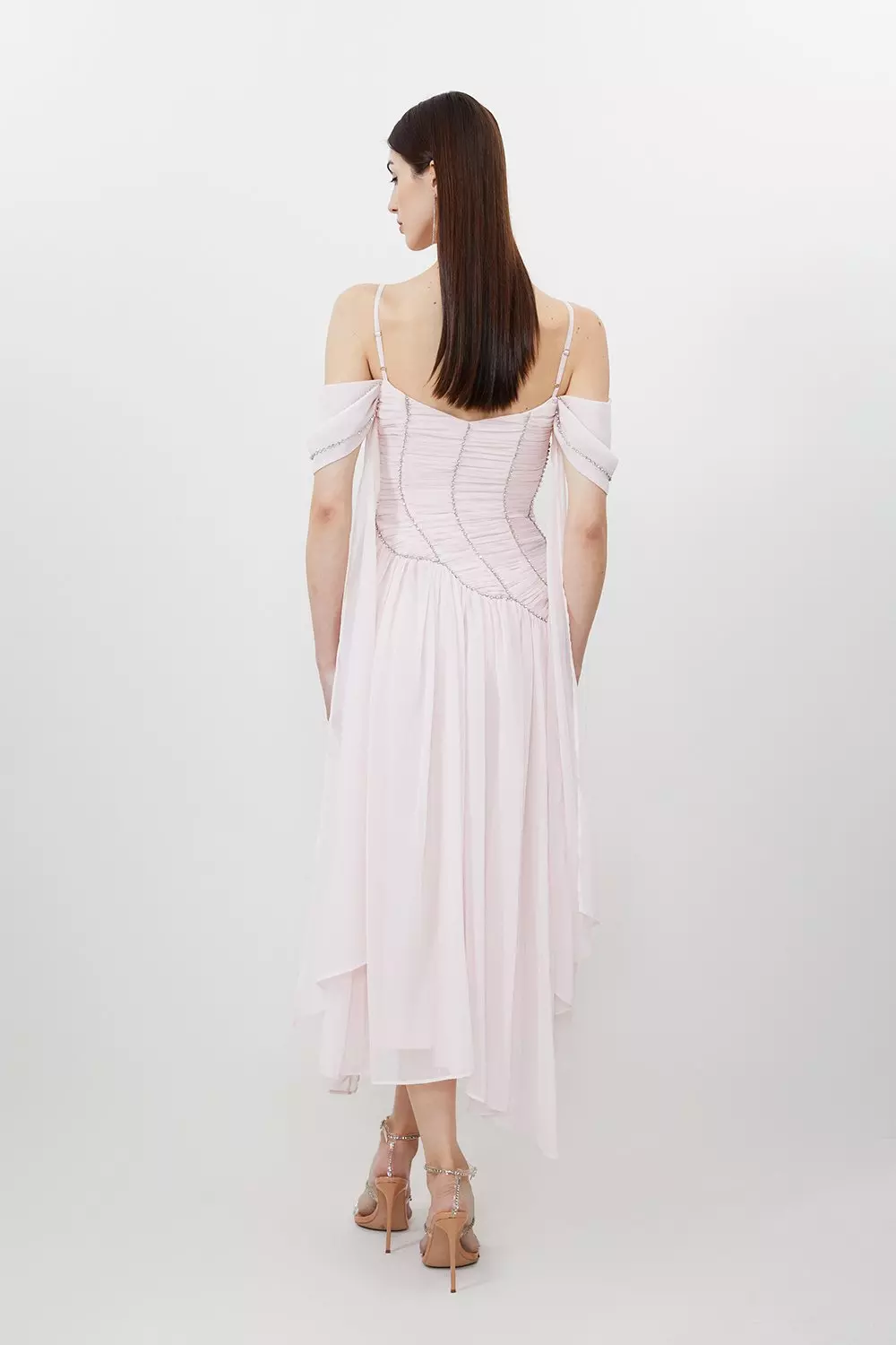 Cold shoulder high low maxi dress on sale
