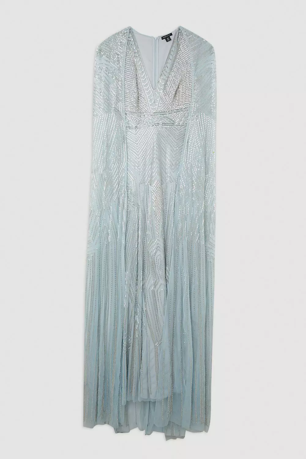 Premium Embellished Caped Maxi Dress | Karen Millen
