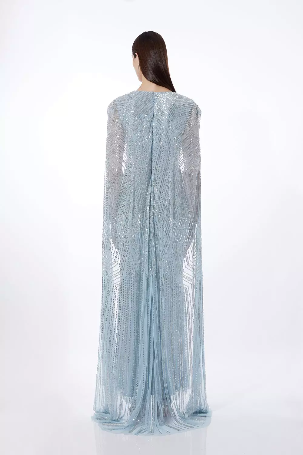 ★Karen Millen★ マールコントラストチップペンシル ドレス Premium Embellished Caped Maxi Dress | Karen Millen