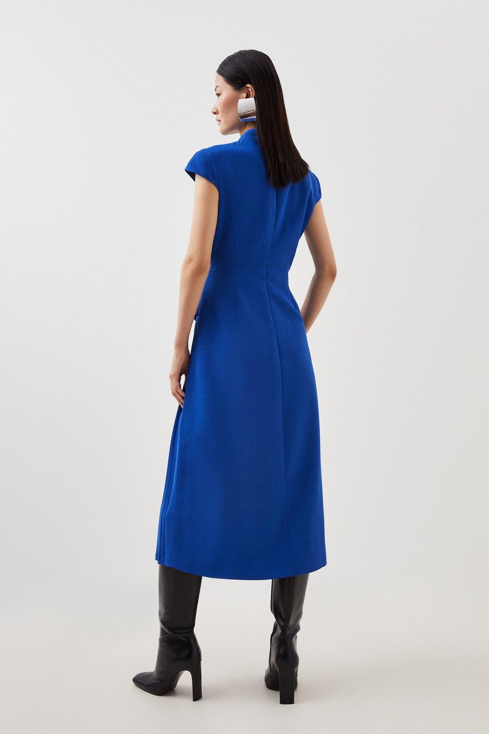 Seventy crepe midi dress - Blue