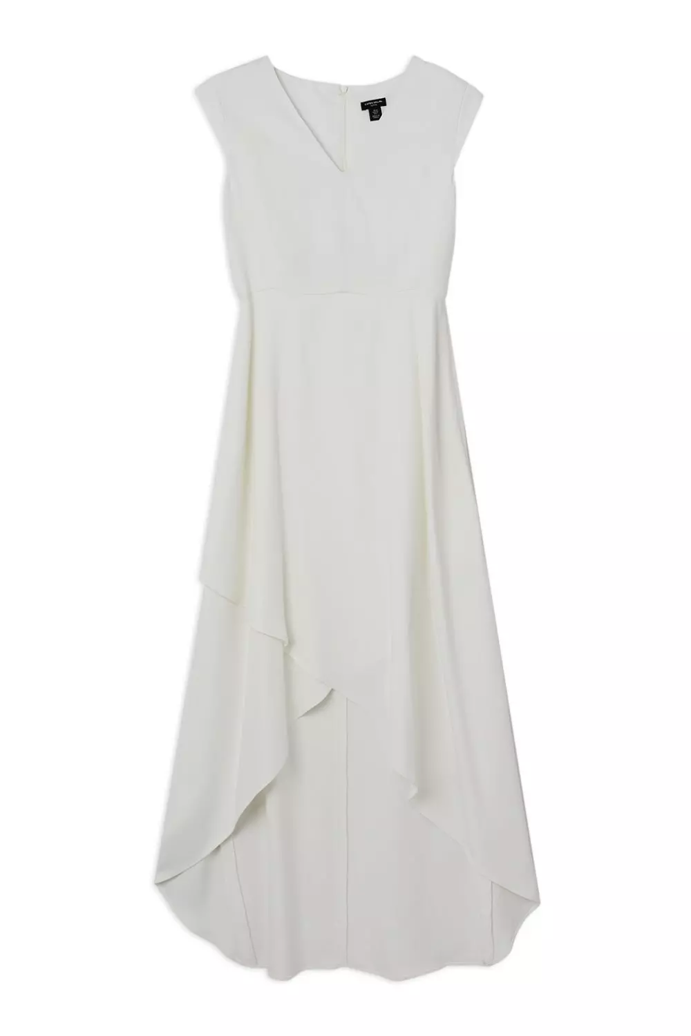 Ivory Petite Compact Stretch Viscose Drape Tailored Midi Dress alternative image