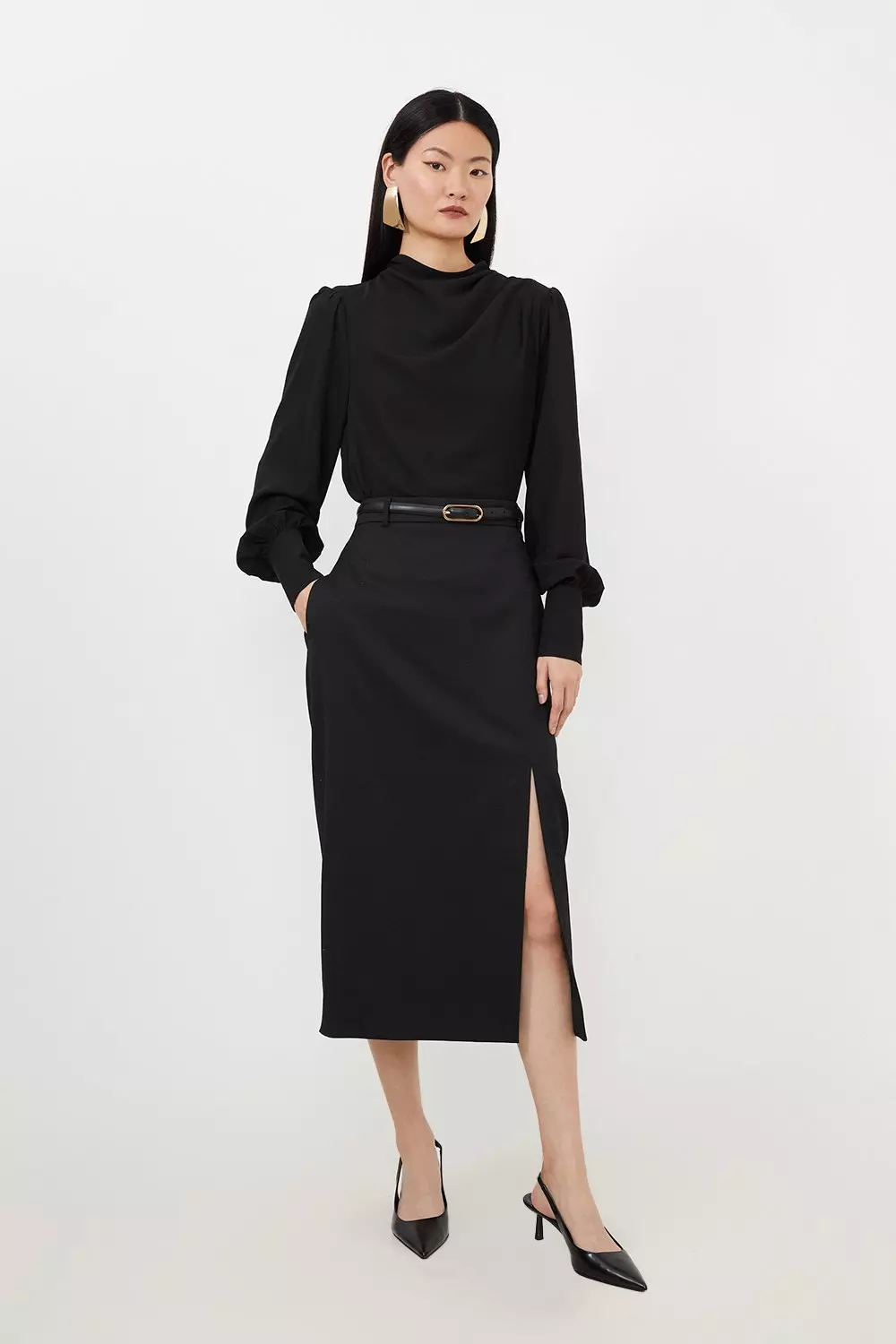 Black a line skirt xl best sale