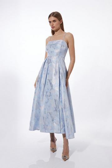 Prom Woven Maxi Dress blue