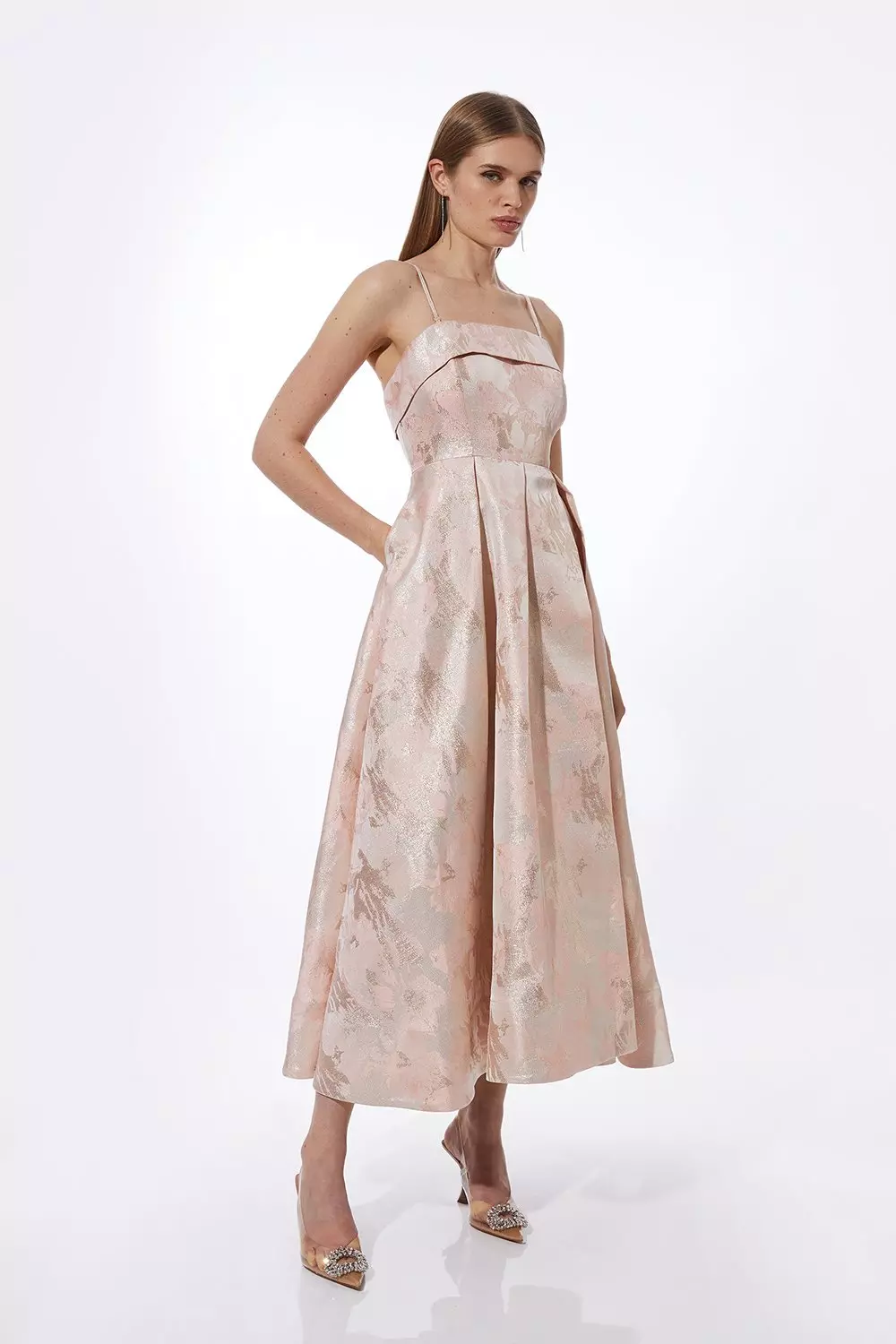 【KAREN MILLEN】ツイル プロム マキシ スカート Twill Woven Prom Maxi Skirt | Karen Millen