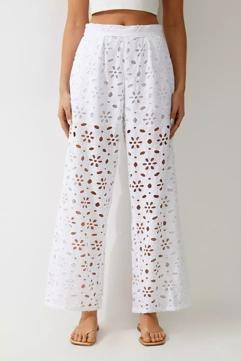 【KAREN MILLEN】プリントコットンボイルビーチパンツ Printed Cotton Voile Beach Pants | Karen Millen
