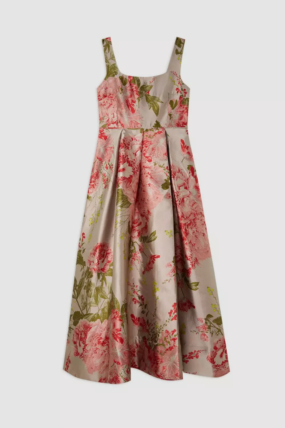 Vintage Floral Print Prom Woven Maxi Dress | Karen Millen