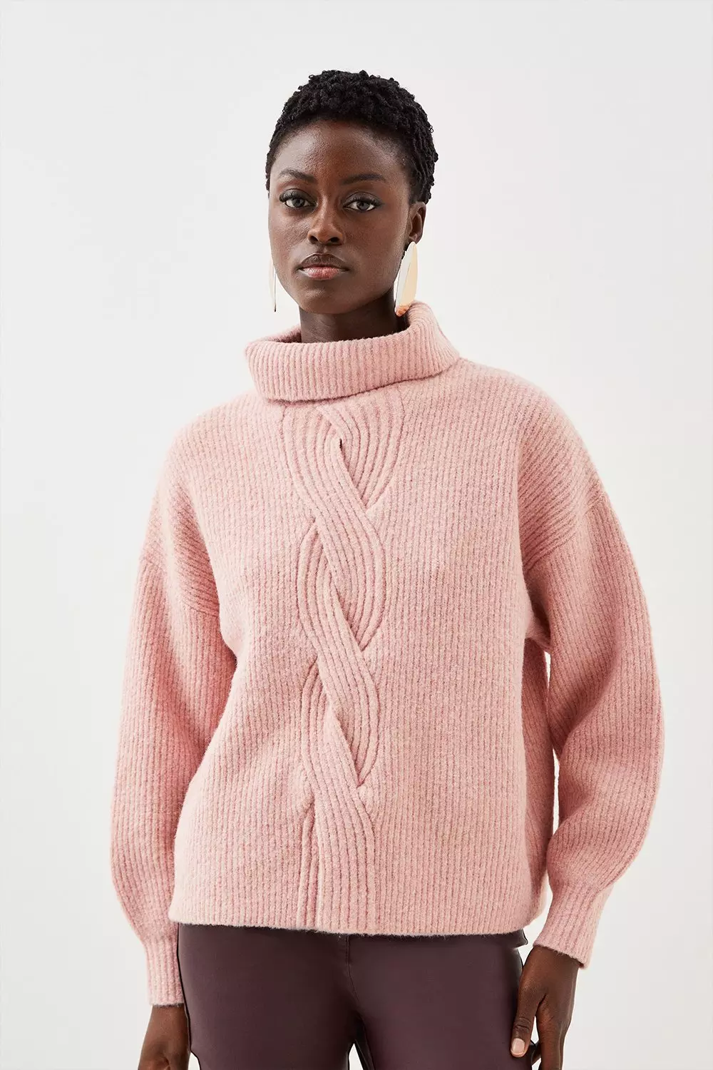 Pink wool jumper best sale