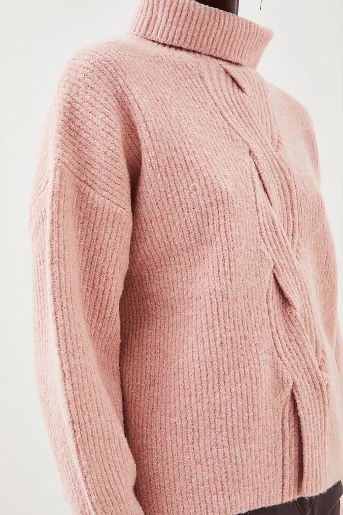 Lofty Knit Chunky Cable Wool Sweater | Karen Millen Lofty Knit Chunky Cable Wool Sweater | Karen Millen