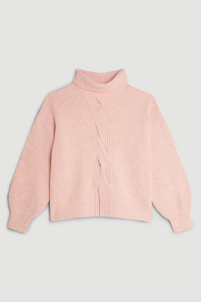 Lofty Knit Chunky Cable Wool Sweater | Karen Millen Lofty Knit Chunky Cable Wool Sweater | Karen Millen