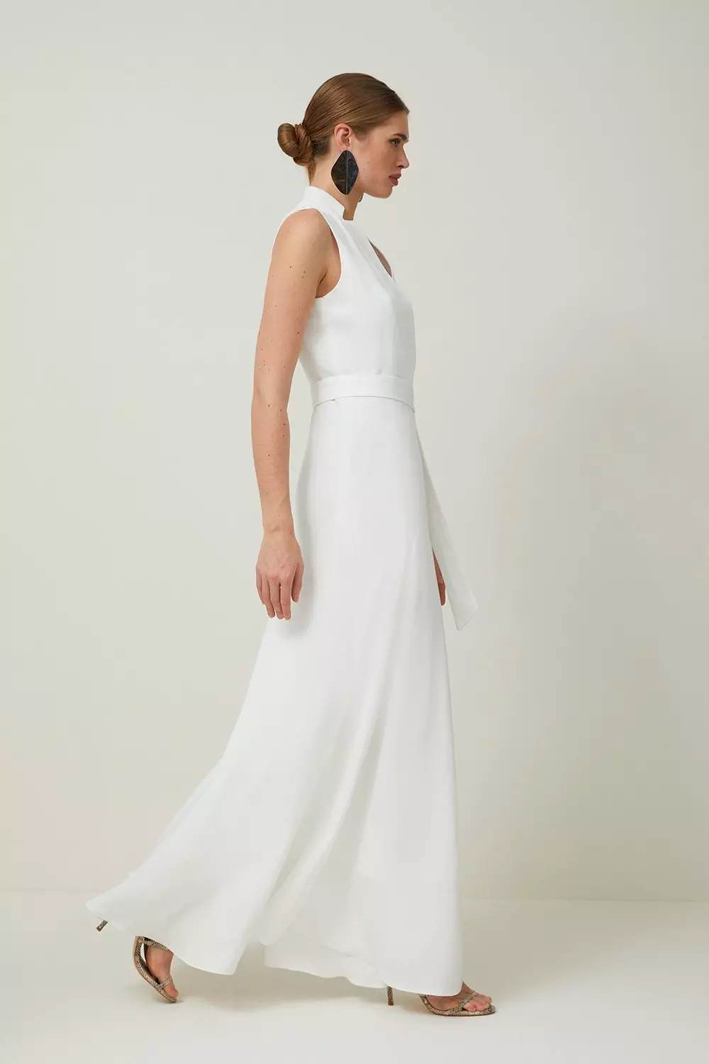 【KAREN MILLEN】ディ−プVネック Midaxi ドレス Tall Premium Beaded Embellished Woven Midaxi Dress | Karen
