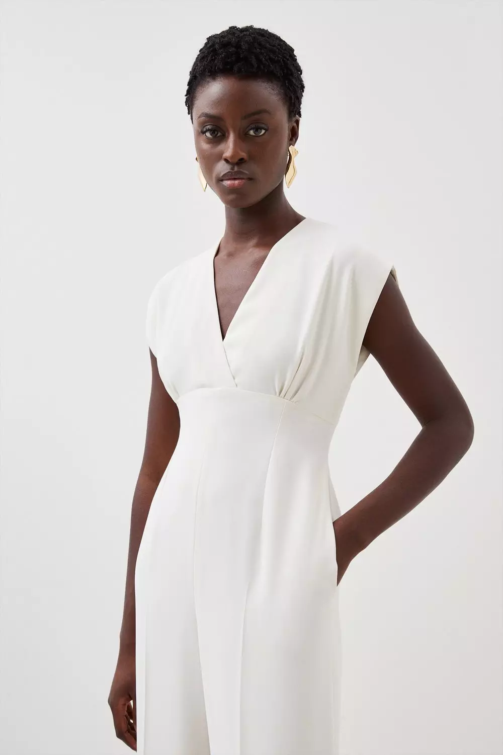 Fluid Tailored Wide Leg Jumpsuit Karen Millen