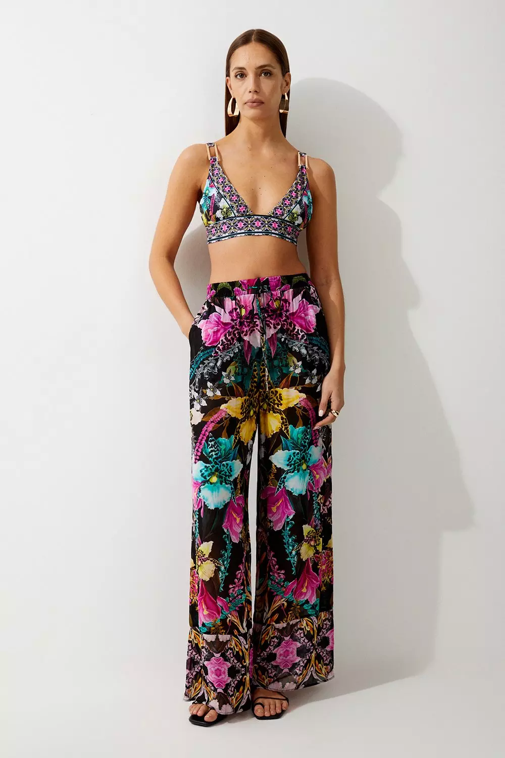 日本未入荷★Karen Millen パターン柄シャツワンピース bkk17417_multi_xl?$