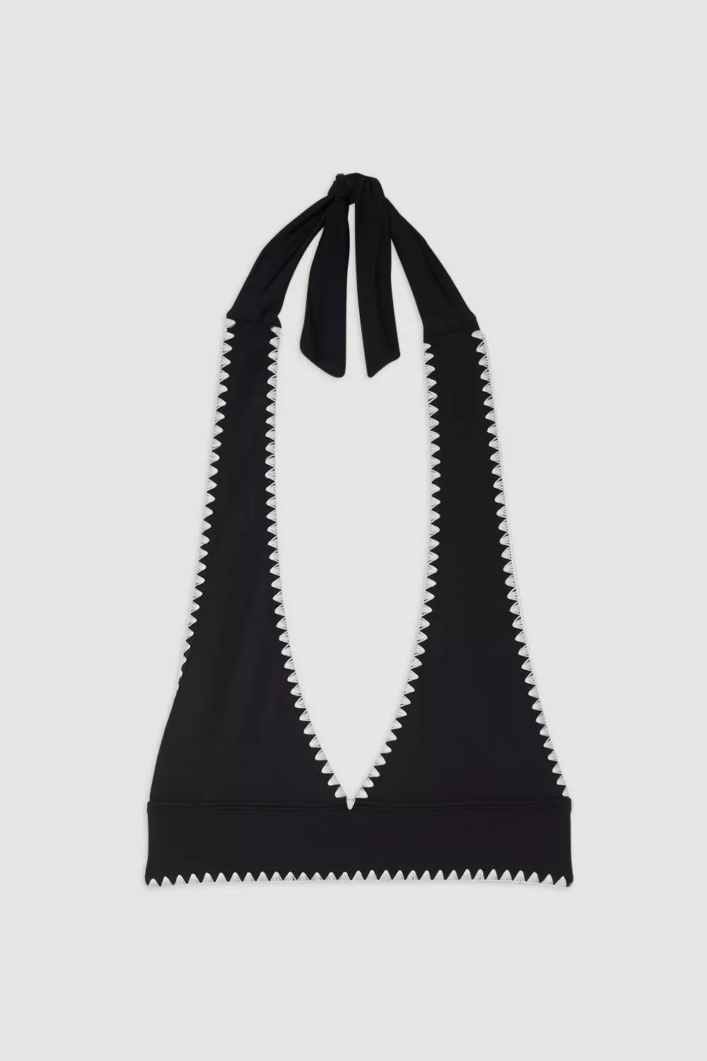Stitch Detail Plunge Bikini Top | Karen Millen