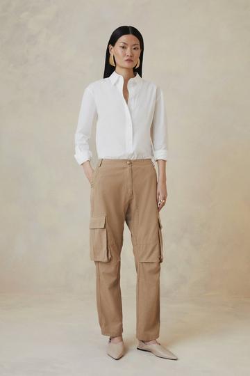 Camel Beige The Founder Cargo Pants