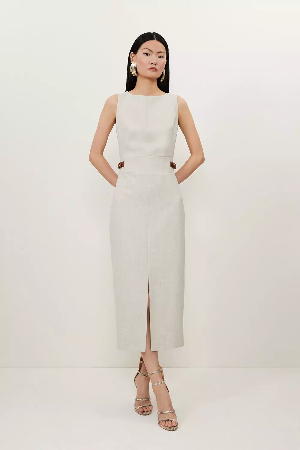 Pu midi dress best sale