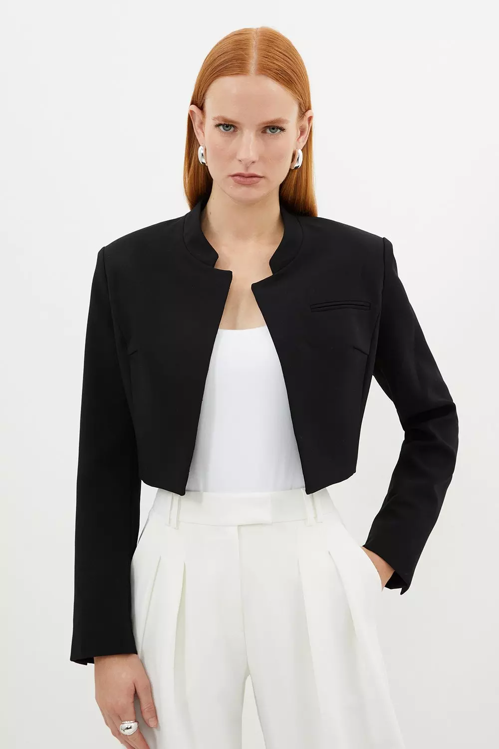 Full neck blazer hotsell