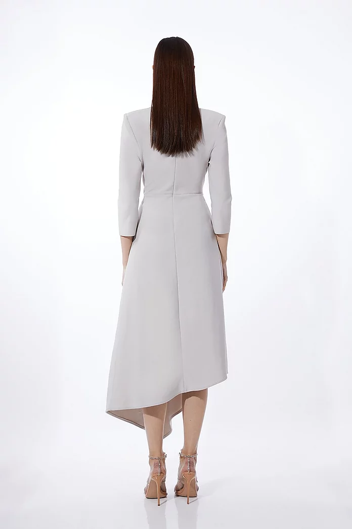 Bandage Form Fitting Asymmetric Embellished Knit Dress Bandage Form Fitting Asymmetric Embellished Knit Dress
