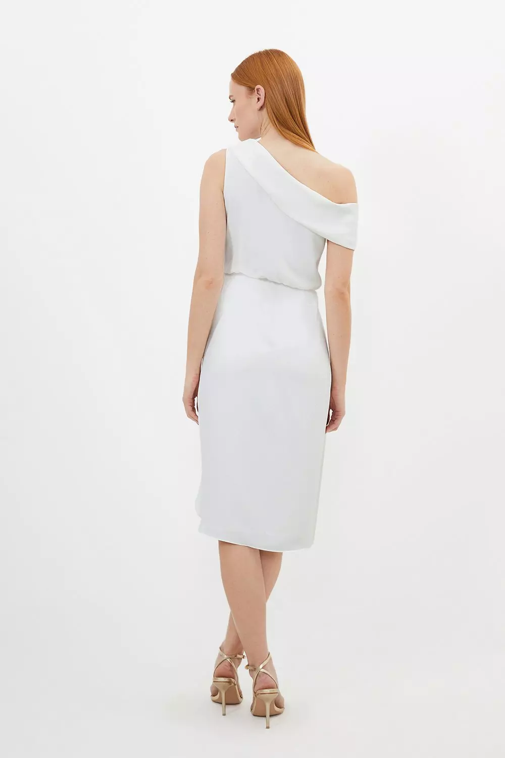 Karen millen wrap effect dress ivory best sale