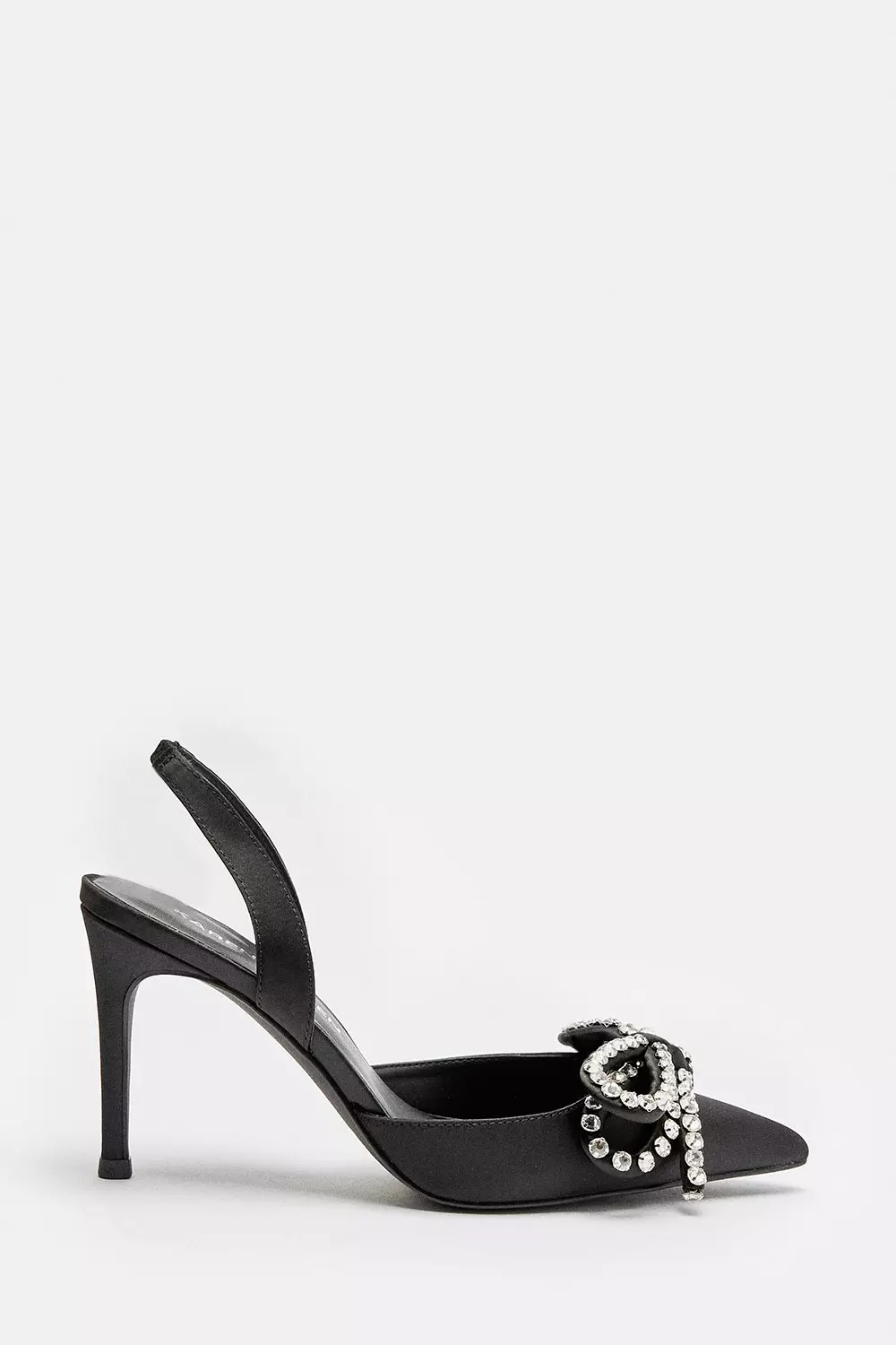 Embellished Bow Detail Sling Back Court Heel Karen Millen