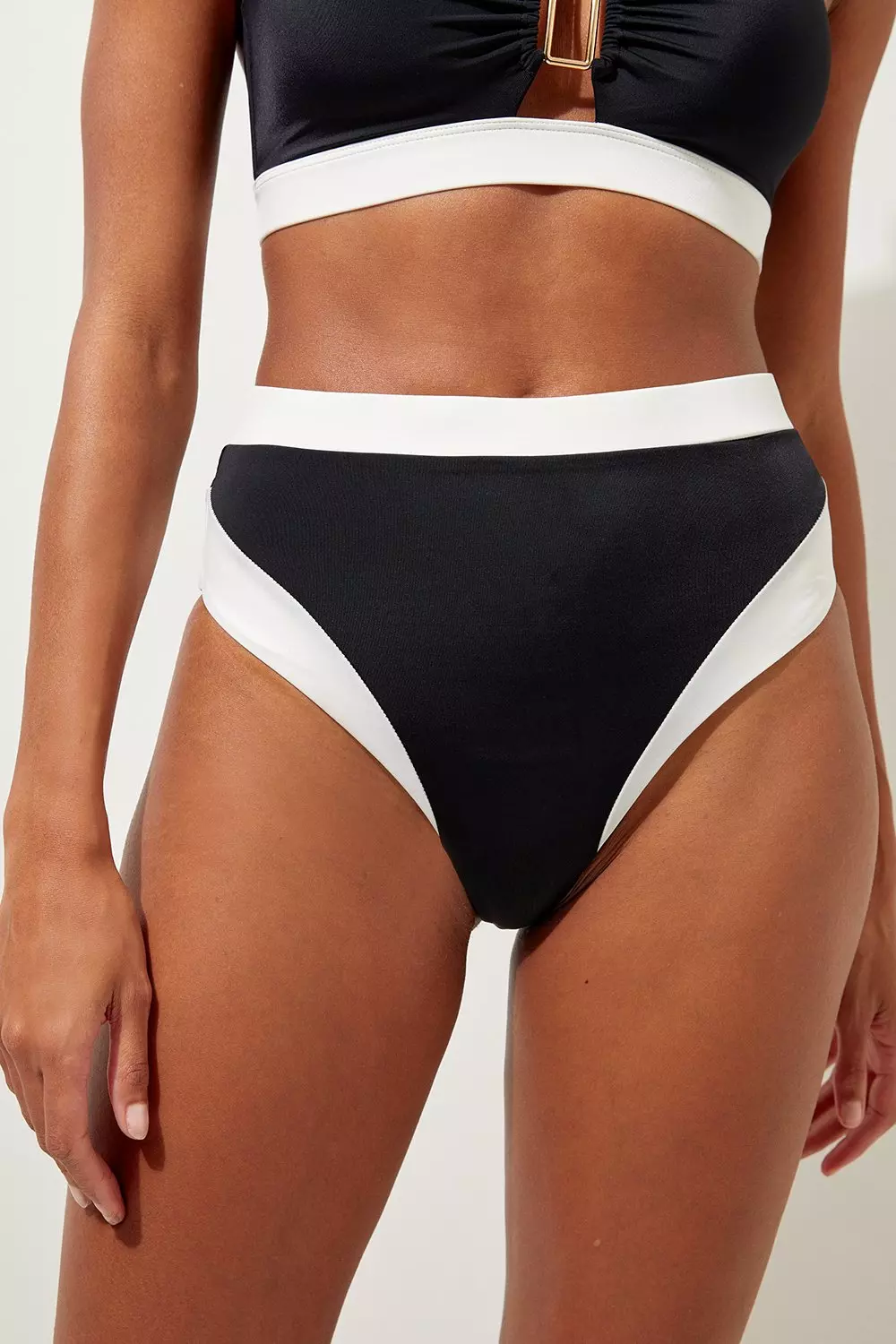 High Waist High Cut Bikini Bottoms Karen Millen