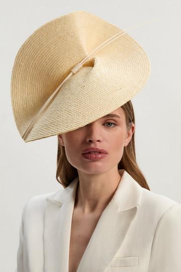Asymmetric Headband Fascinator ivory
