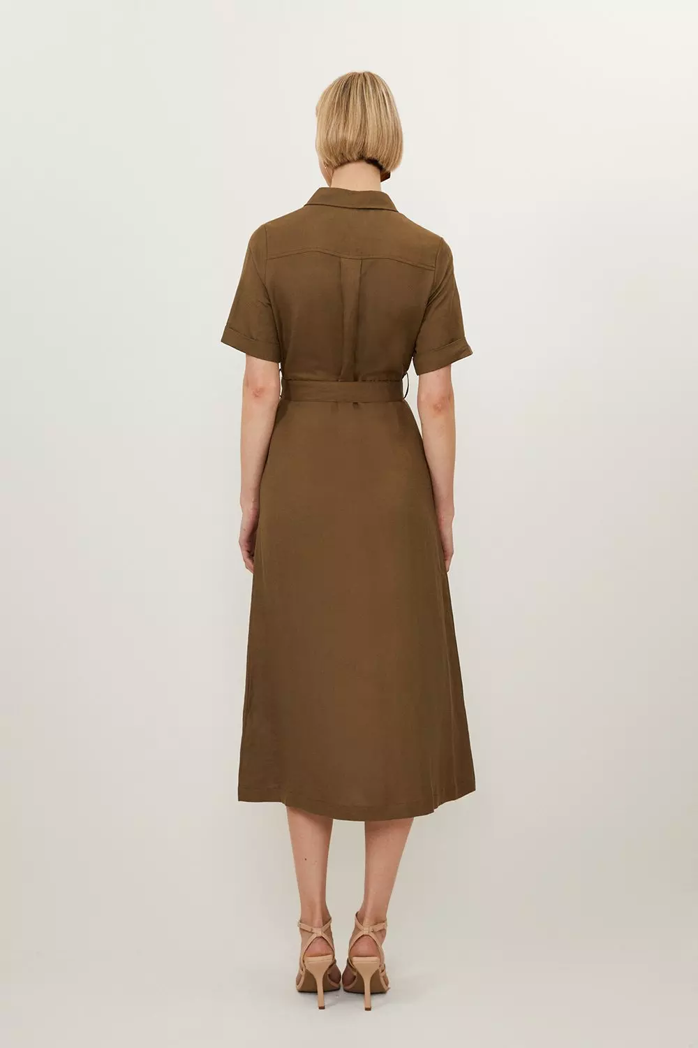 Karen millen khaki utility dress best sale