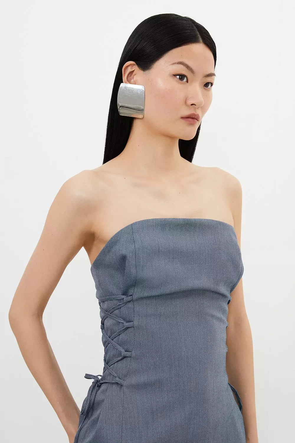 KAREN MILLEN*テーラードカラーブロックバンドゥミディドレス bkk16942_navy_xl?$