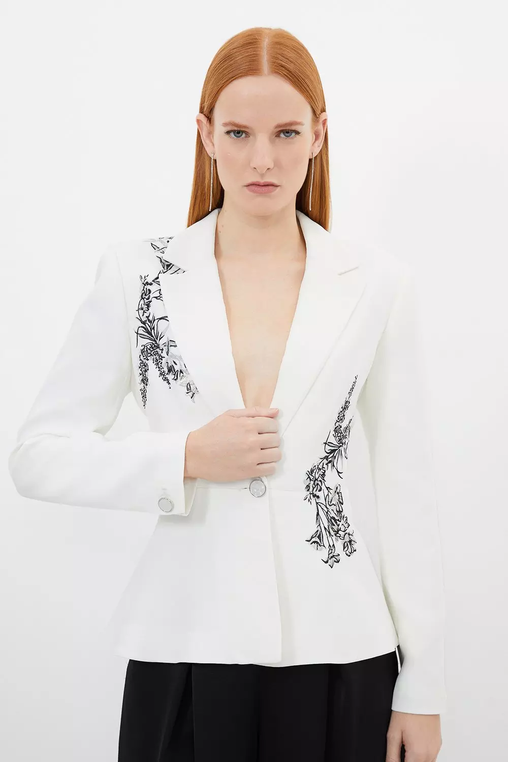 KAREN MILLEN コンパクト シングルブレスト テーラードブレザー Petite Tailored Doubled Breasted Blazer | Karen Millen