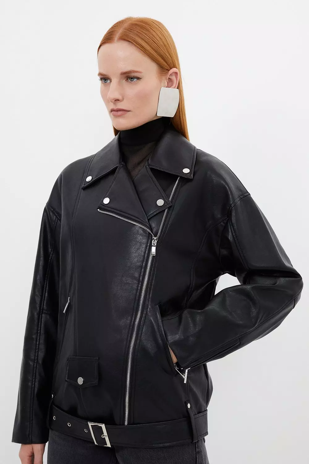 Karen millen leather jacket for sale best sale