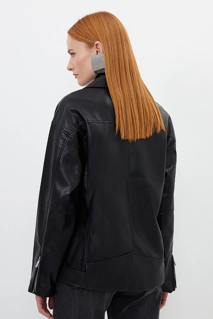 Faux Leather Biker Jacket | Karen Millen Faux Leather Biker Jacket | Karen Millen