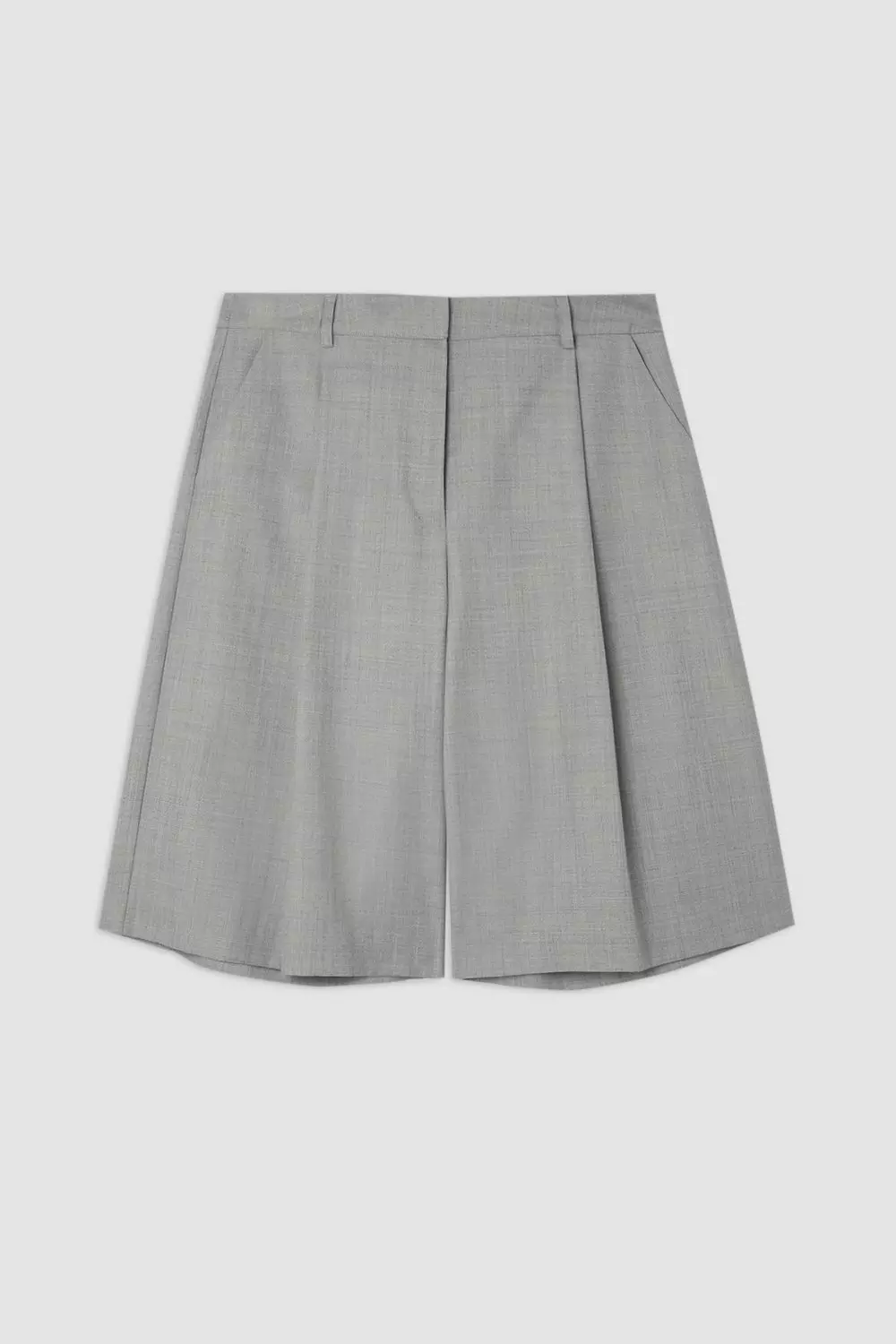Wool Blend Tailored Long Shorts alternative image