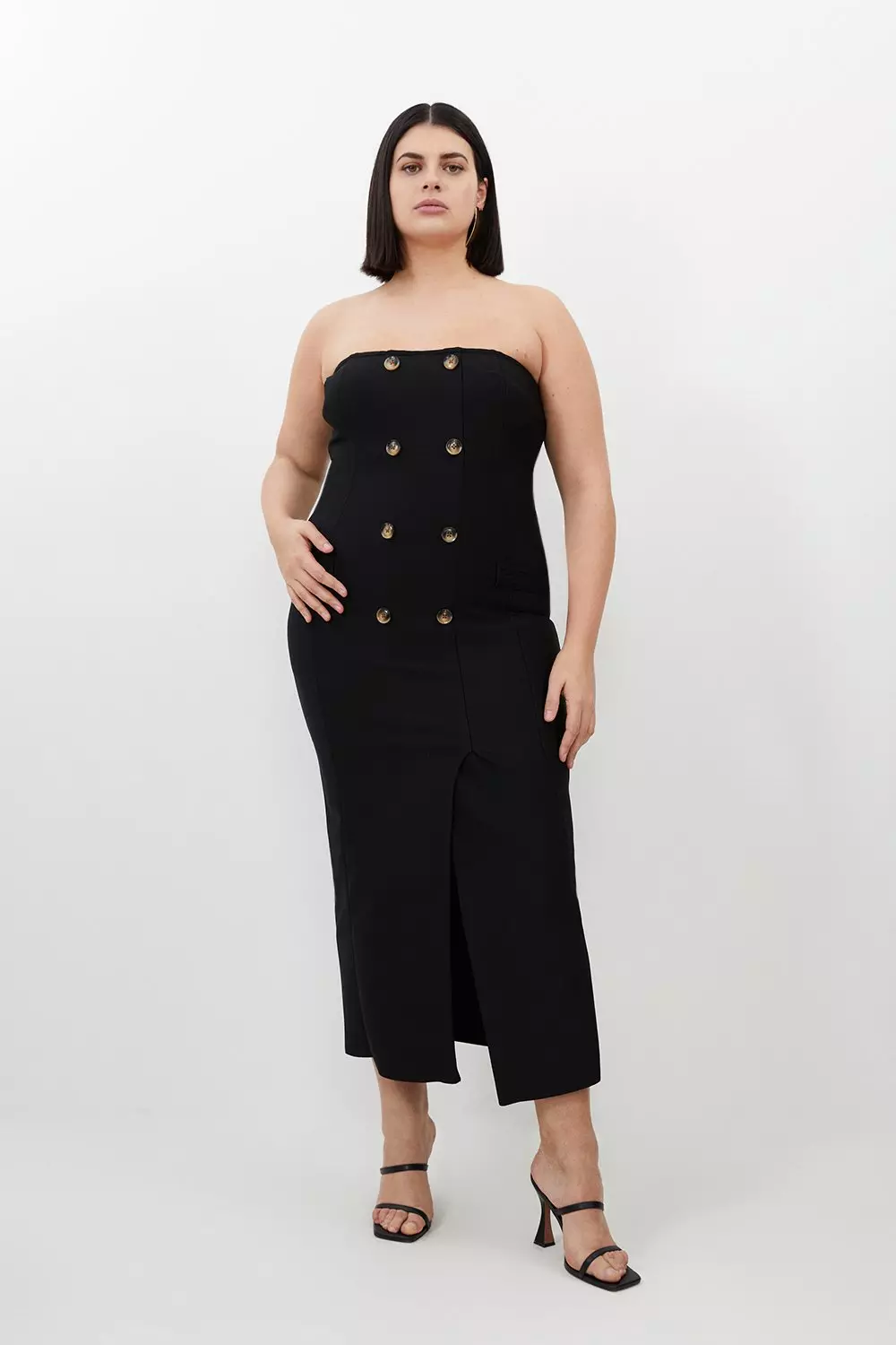 Plus size bandeau dress best sale