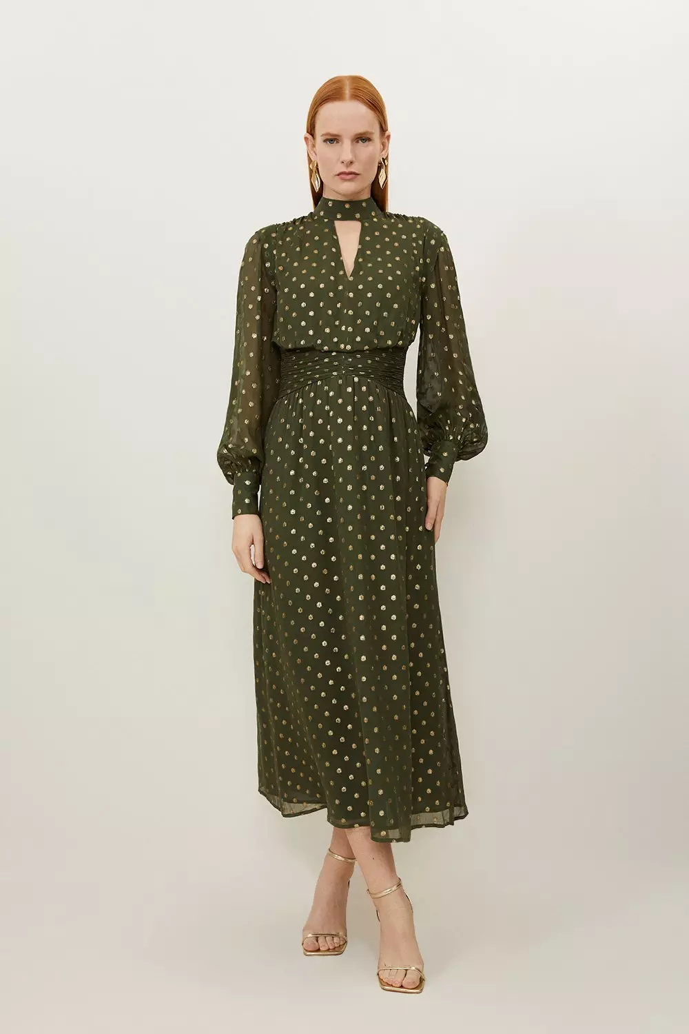 Karen millen polka dot maxi dress best sale