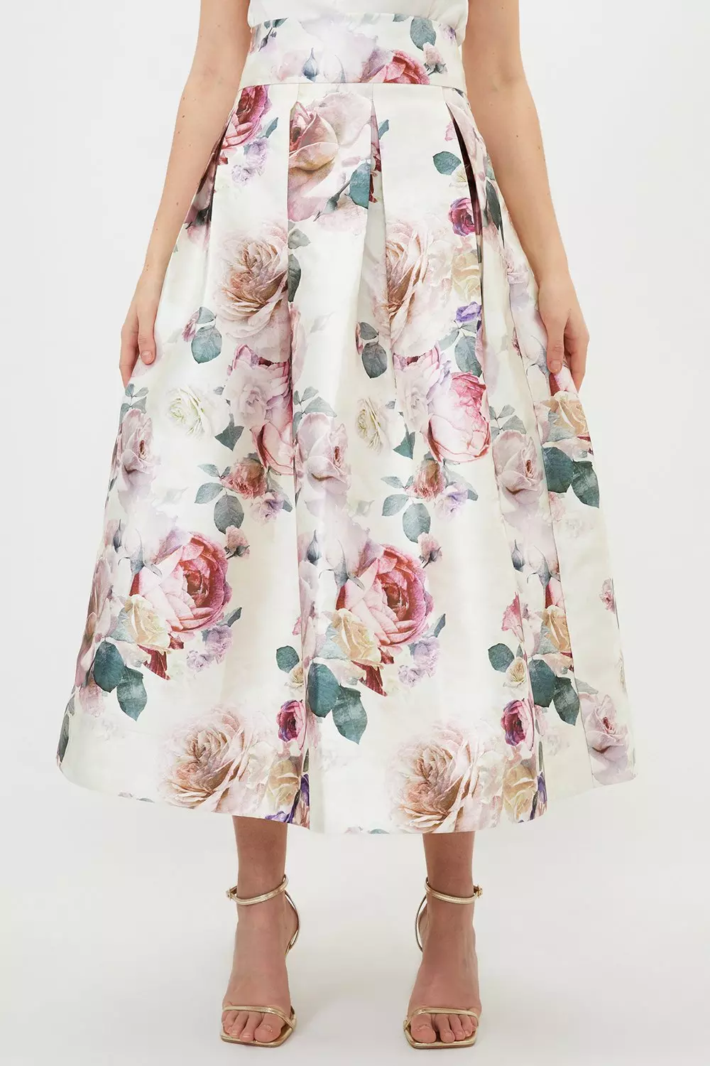 ◆KAREN MILLEN◆ 花柄織り プロム ミディスカート bkk22685_floral_xl?$