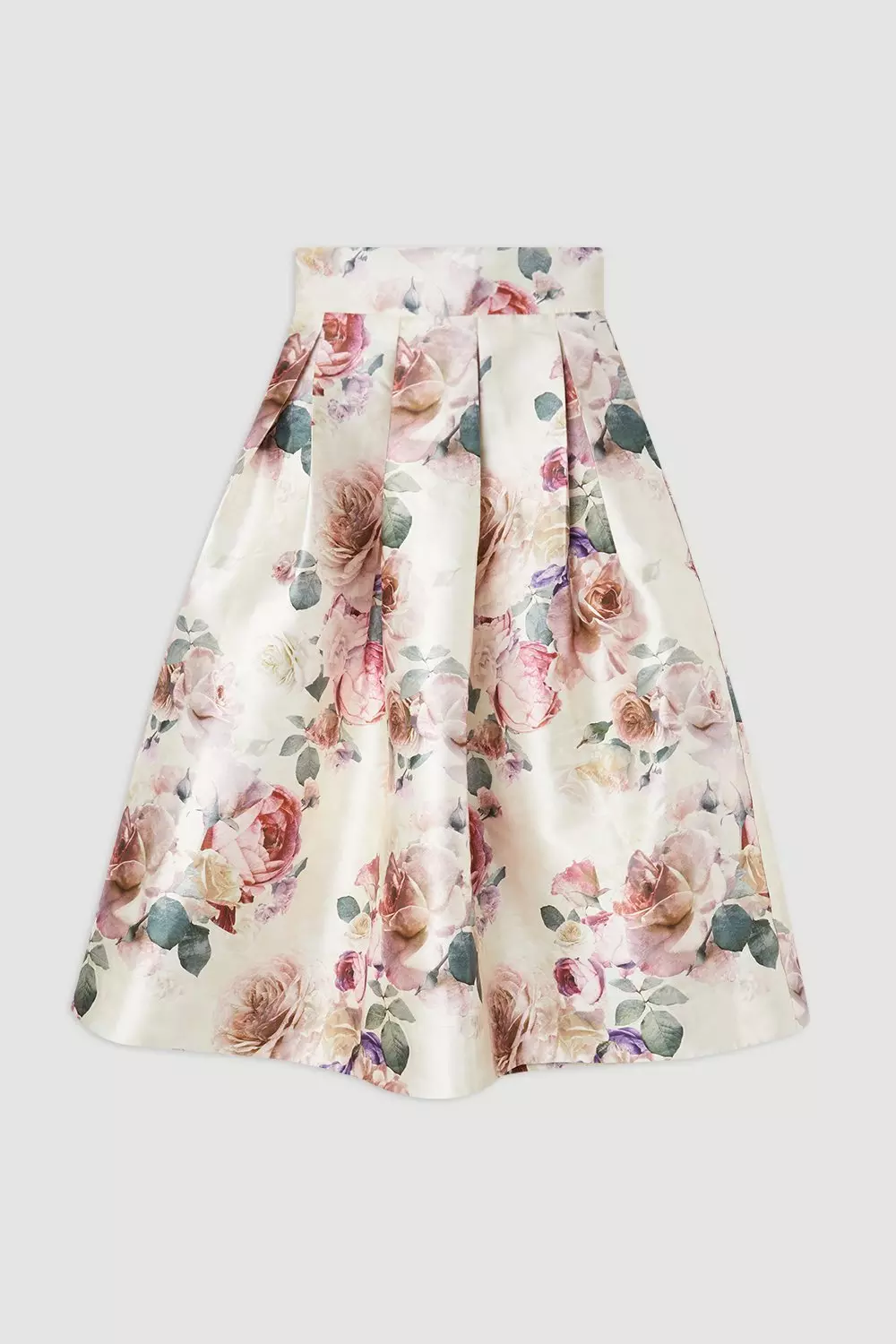 ◆KAREN MILLEN◆ 花柄織り プロム ミディスカート Floral Print Twill Woven Prom Midi Skirt | Karen Millen