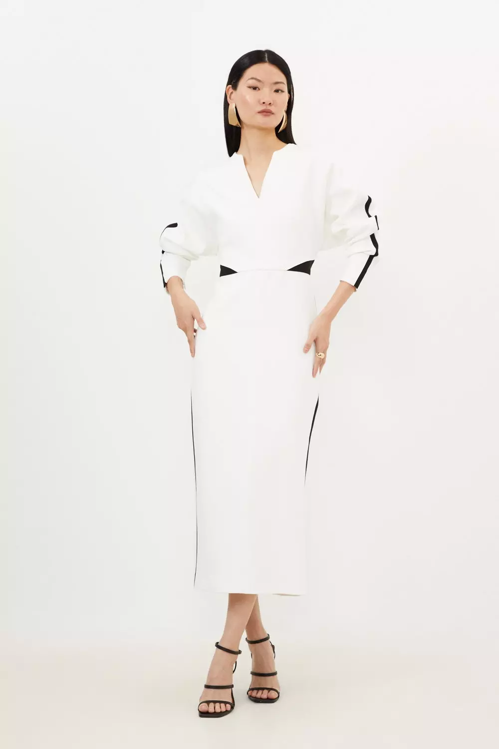 Karen millen contrast hem dress outlet
