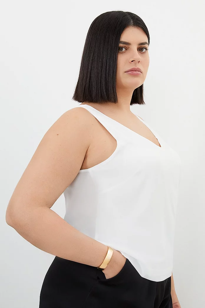 Plus Size Georgette Woven Camisole | Karen Millen Plus Size Georgette Woven Camisole | Karen Millen