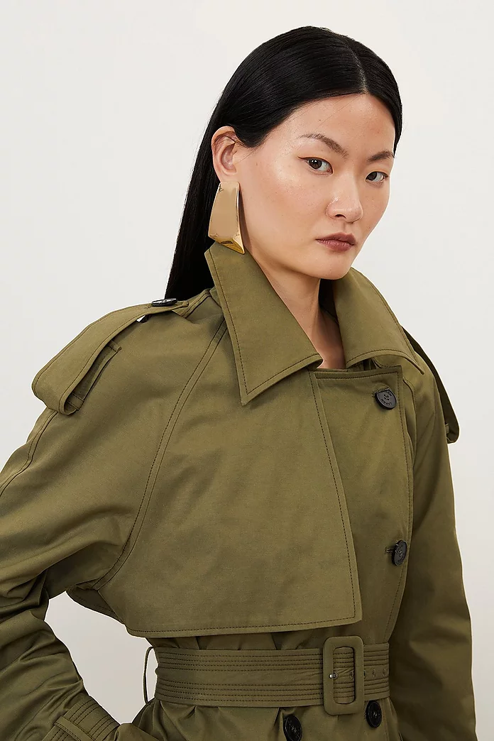 Belted Short Trench Coat | Karen Millen Belted Short Trench Coat | Karen Millen