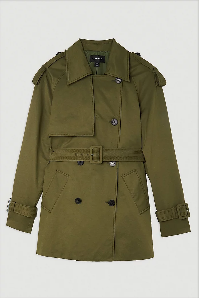 Belted Short Trench Coat | Karen Millen Belted Short Trench Coat | Karen Millen