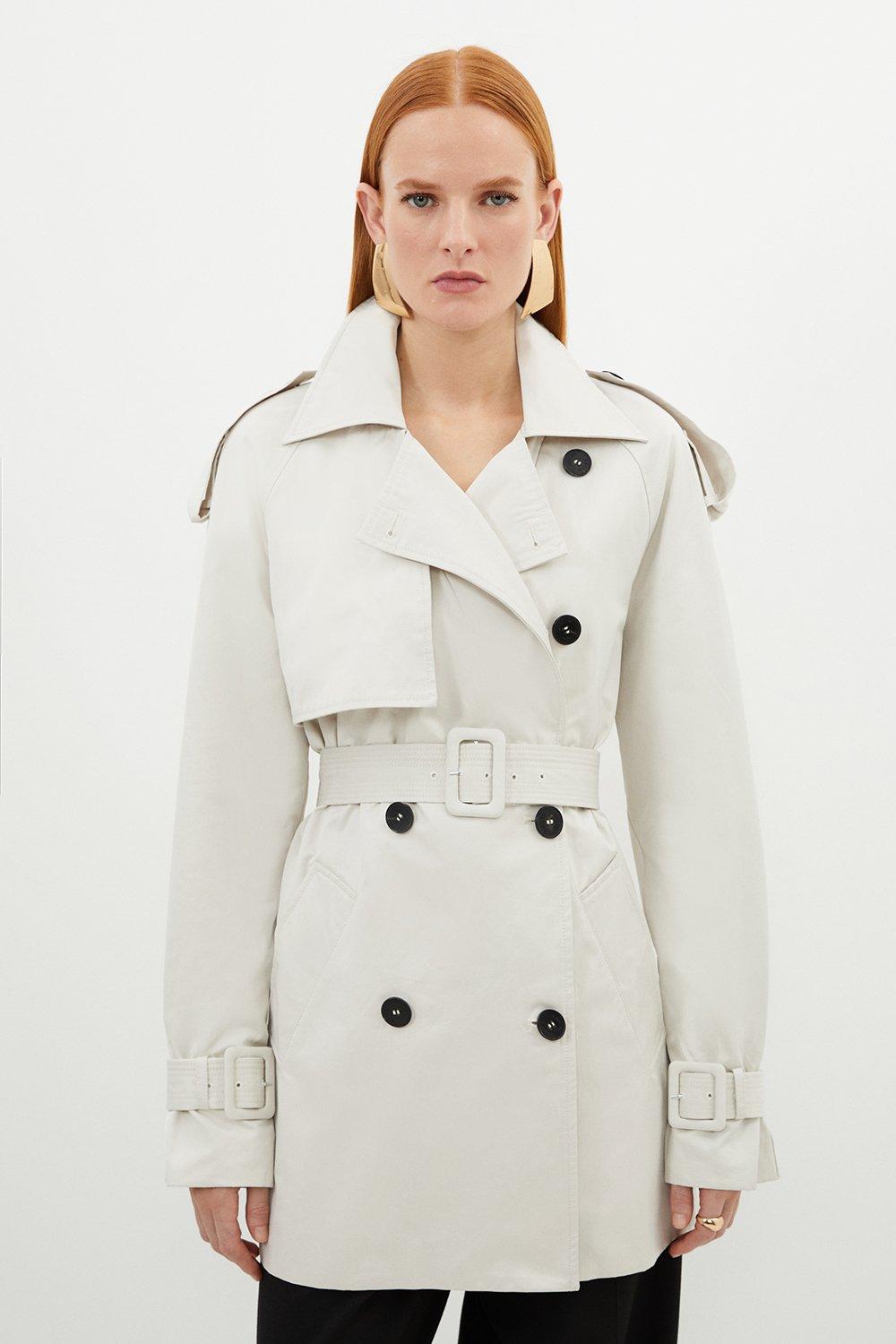 Belted Short Trench Coat | Karen Millen