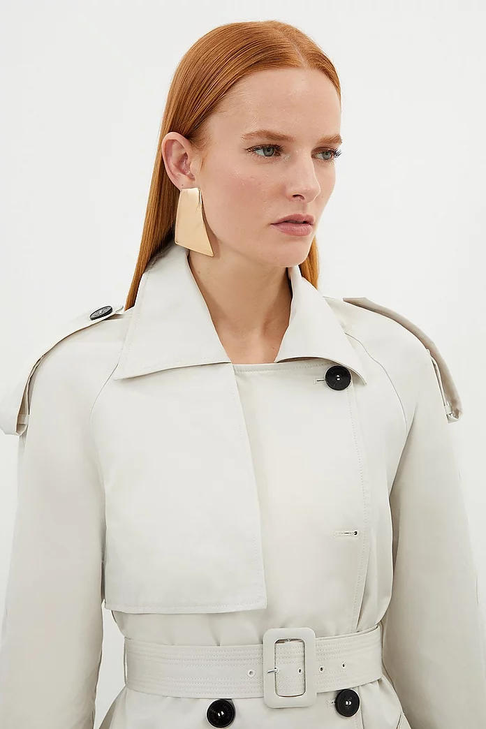 Belted Short Trench Coat | Karen Millen Belted Short Trench Coat | Karen Millen