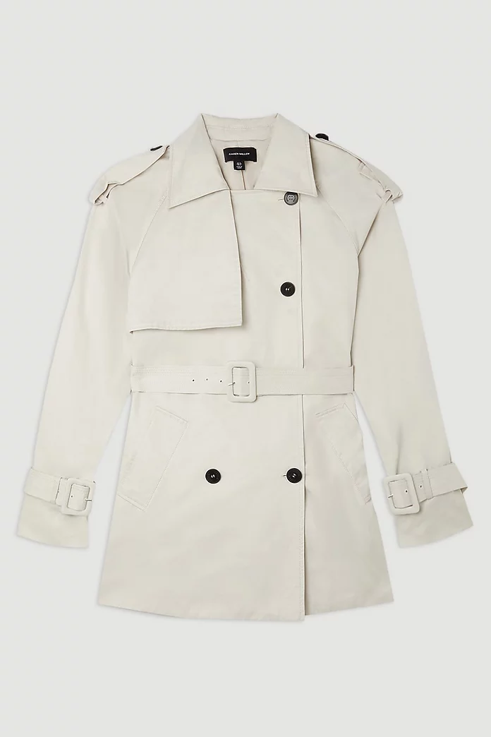 Belted Short Trench Coat | Karen Millen Belted Short Trench Coat | Karen Millen